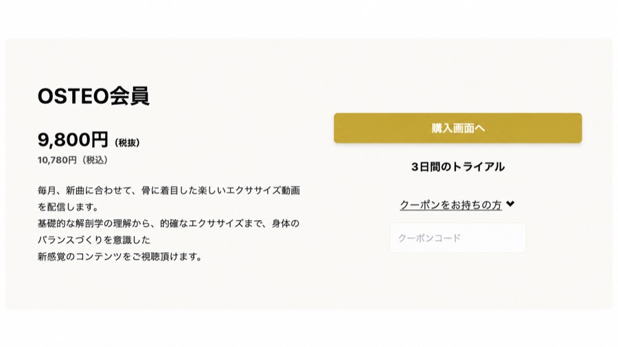 購入画面・クーポン入力